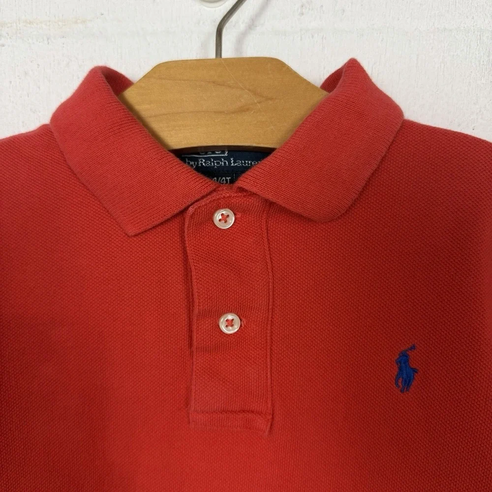 Polo Ralph Lauren Boys Polo Shirt Red Size 4T Pony Logo Preppy Classic Heritage